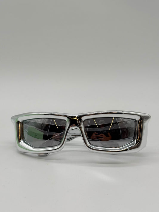 Off-White Vulcanite Silver Sunglasses