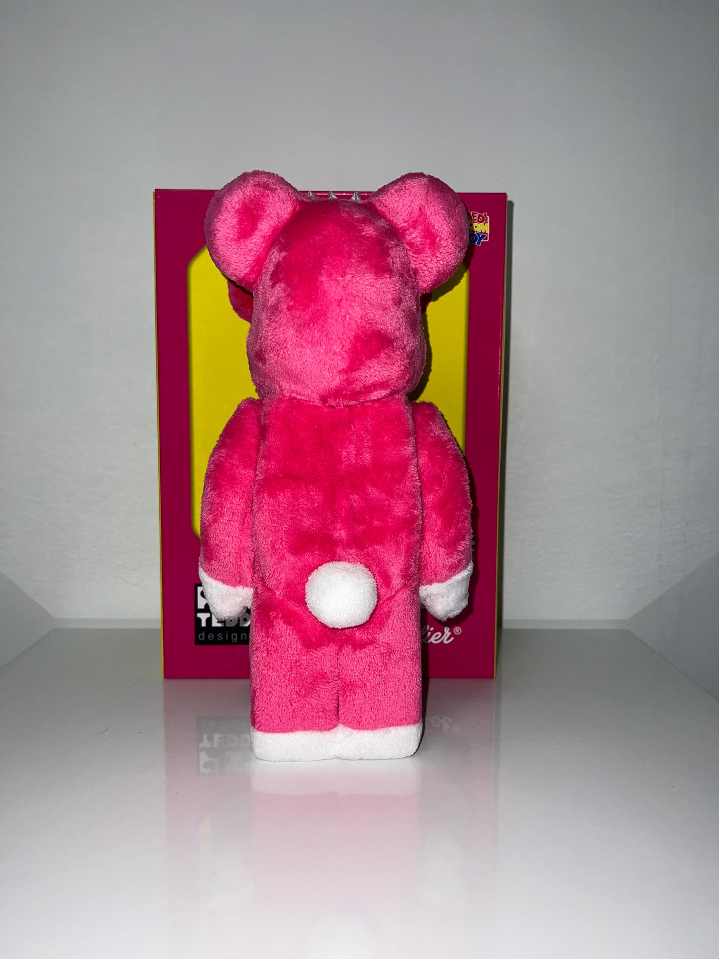 Bearbrick Pink Plush (Spiked Head) โ Limited Edition - FLIPPR