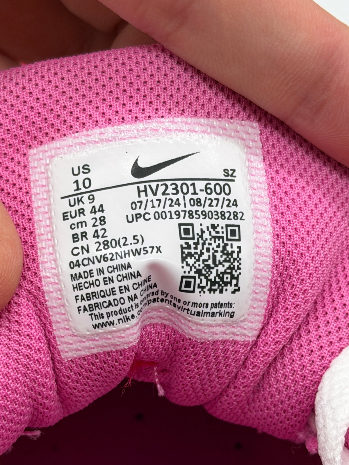 NIke Air Max 1 Valentine Pink