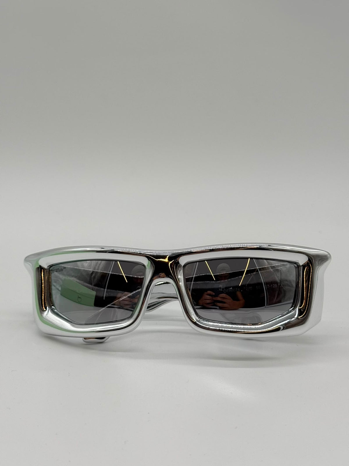 Off-White Vulcanite Silver Sunglasses