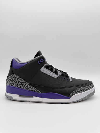 Jordan 3 Retro Black Court Purple
