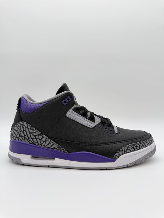 Jordan 3 Retro Black Court Purple