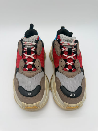 Balenciaga Triple S Grey Red Blue