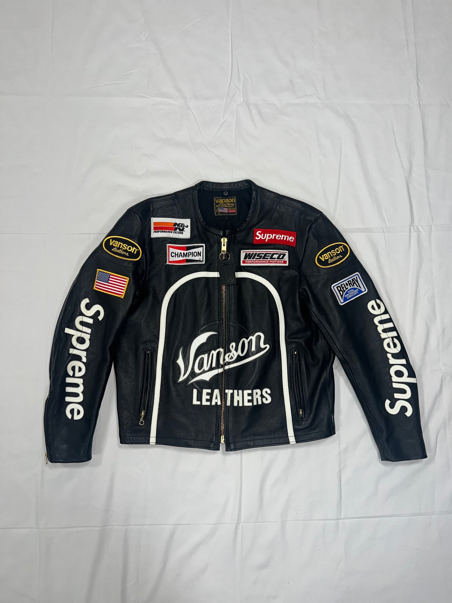 Supreme Vanson Leather Star Jacket Black - FLIPPR