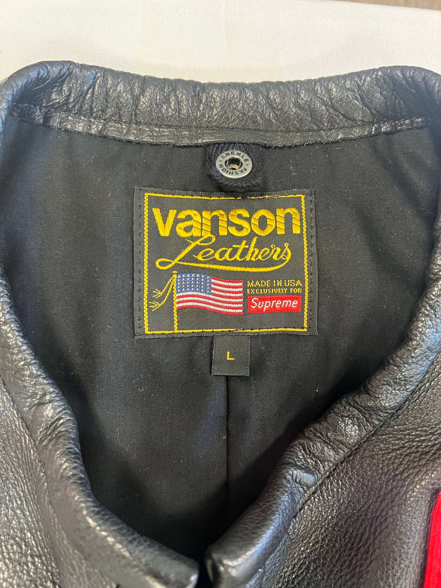 Supreme Vanson Leather Star Jacket Black