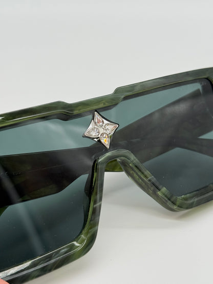 Louis Vuitton Sunglasses Cyclone Green Marble