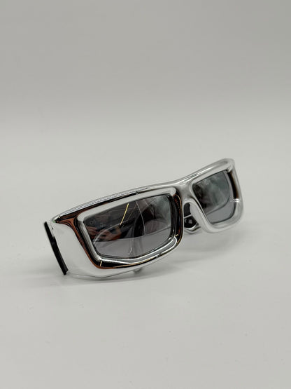 Off-White Vulcanite Silver Sunglasses