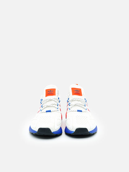 Adidas ZX 2K Boost White Solar Red Blue - FLIPPR
