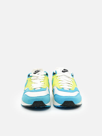 Nike Air Max 1 White Blue Glow Volt - FLIPPR