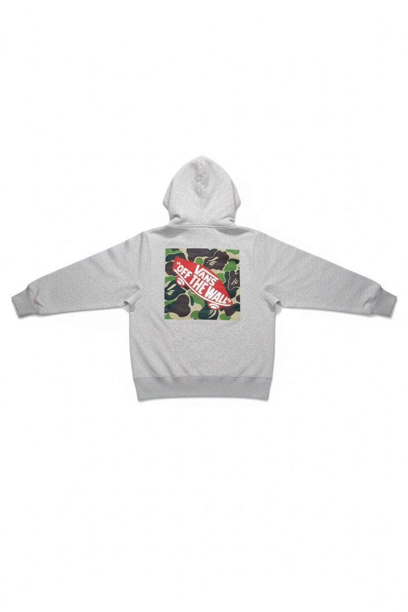 BAPE x Vans Pullover Fleece Hoodie Ash Heather