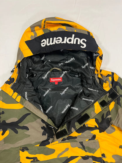 Supreme Hooded Logo Half Zip Pullover Yellow Camo