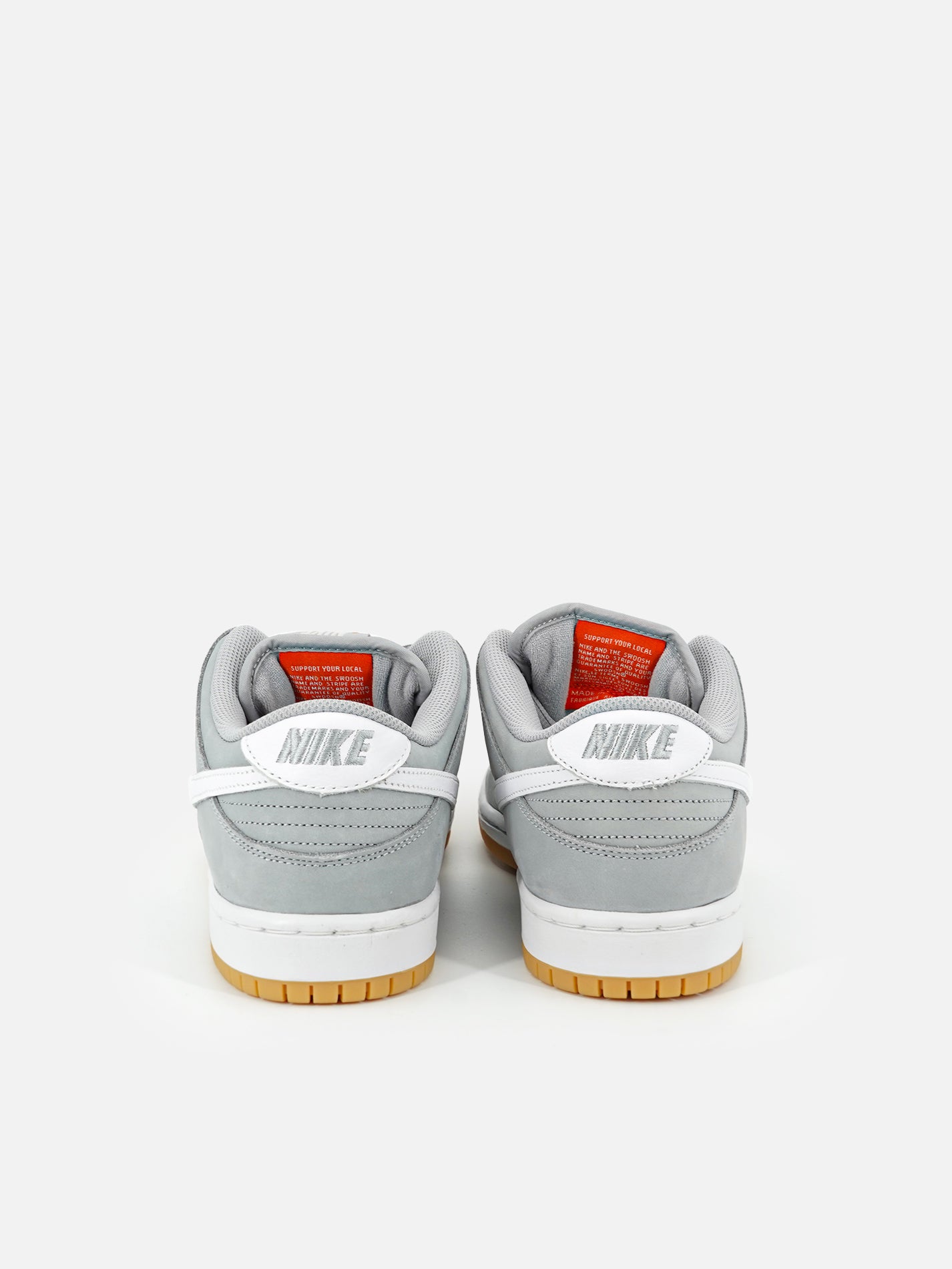 SNIke SB Dunk Low wolf grey orange label