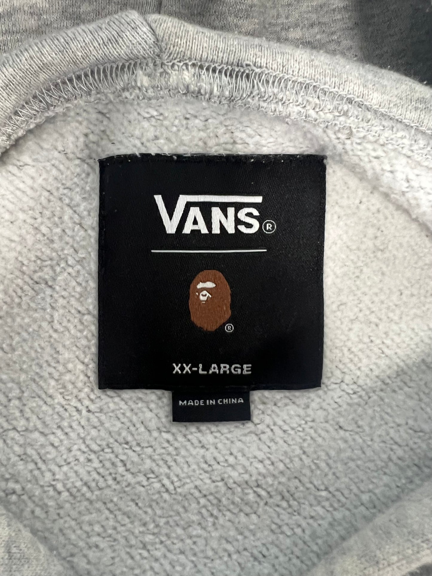 BAPE x Vans Pullover Fleece Hoodie Ash Heather