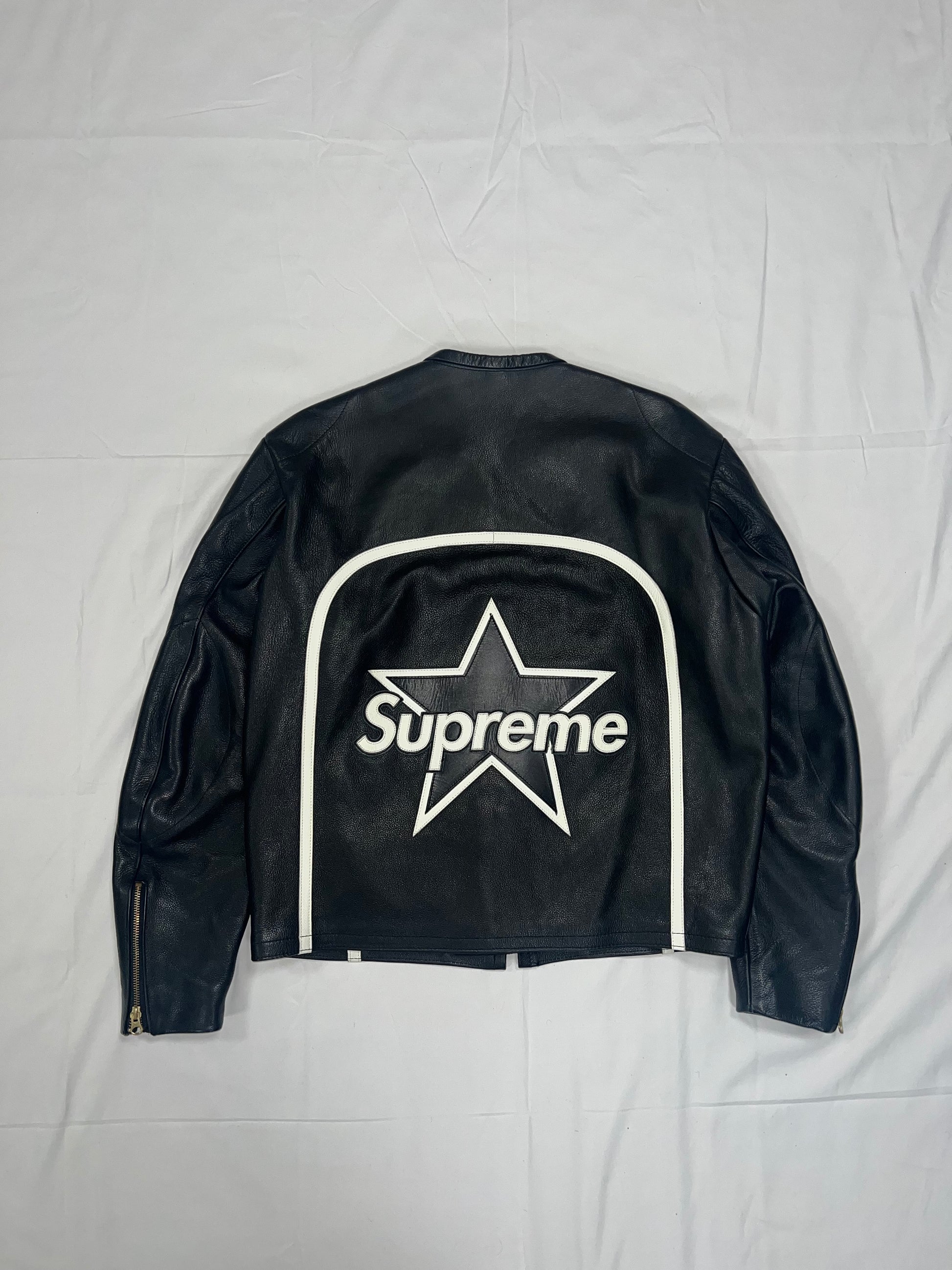 Supreme Vanson Leather Star Jacket Black - FLIPPR