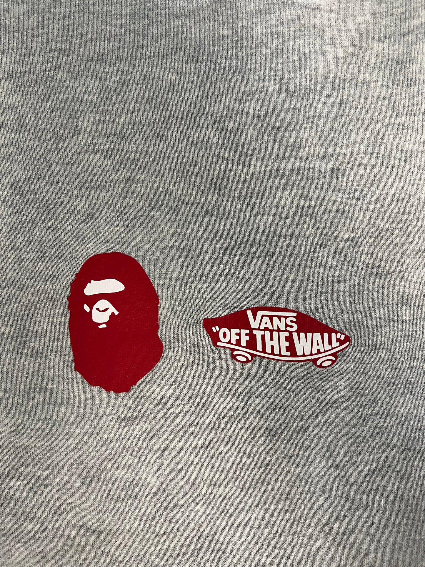 BAPE x Vans Pullover Fleece Hoodie Ash Heather