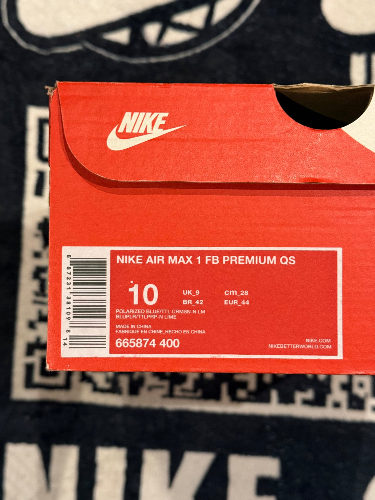 Nike Air Max 1 FB Polarized Blue EU 44 - FLIPPR