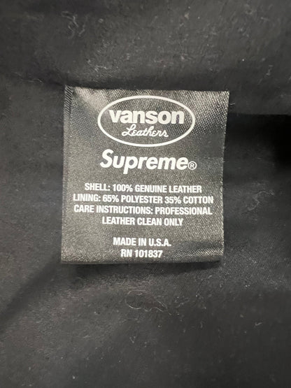 Supreme Vanson Leather Star Jacket Black