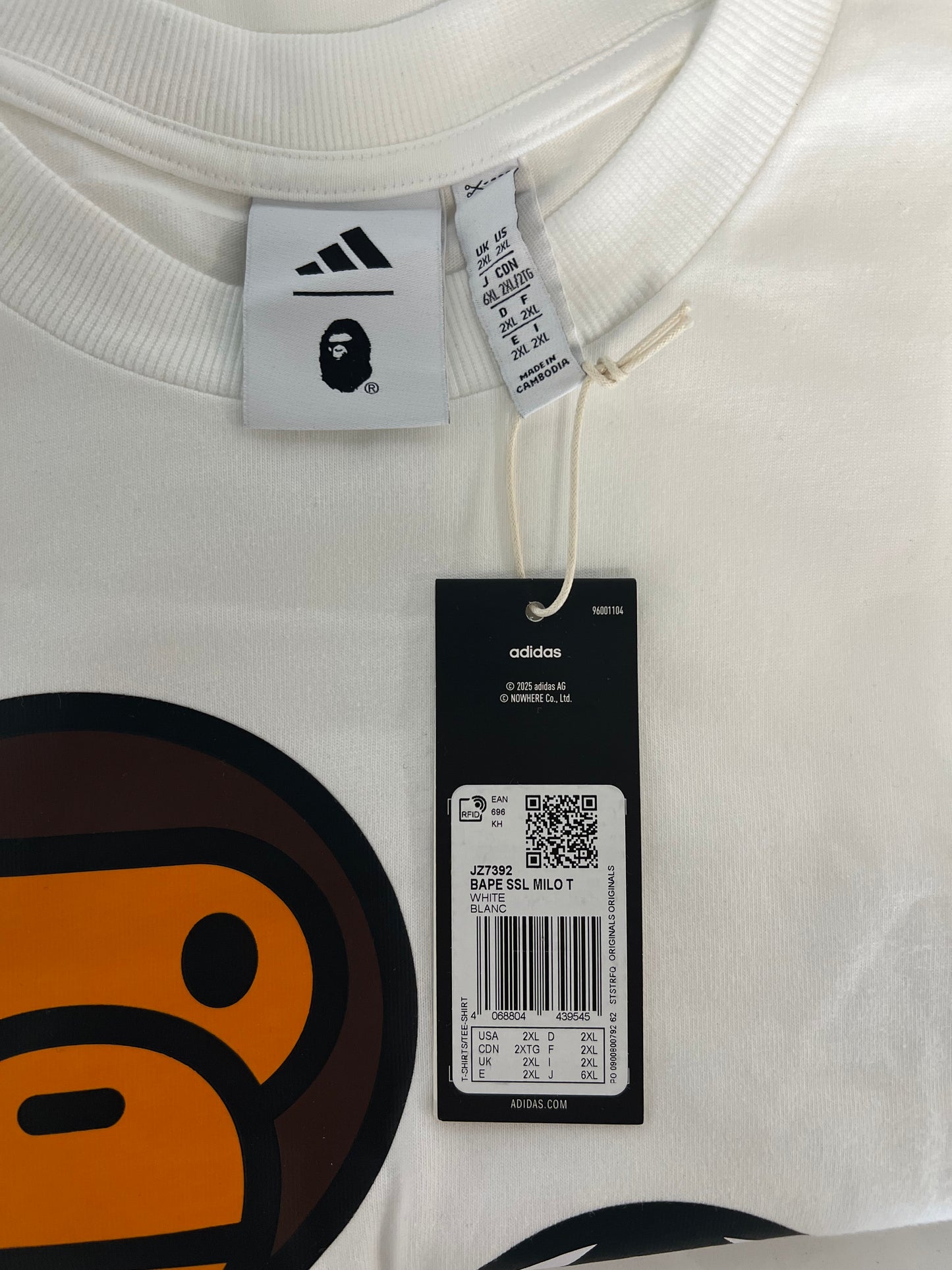 Bape x Adidas t shirtadidas x BAPE SSL Milo Tee White