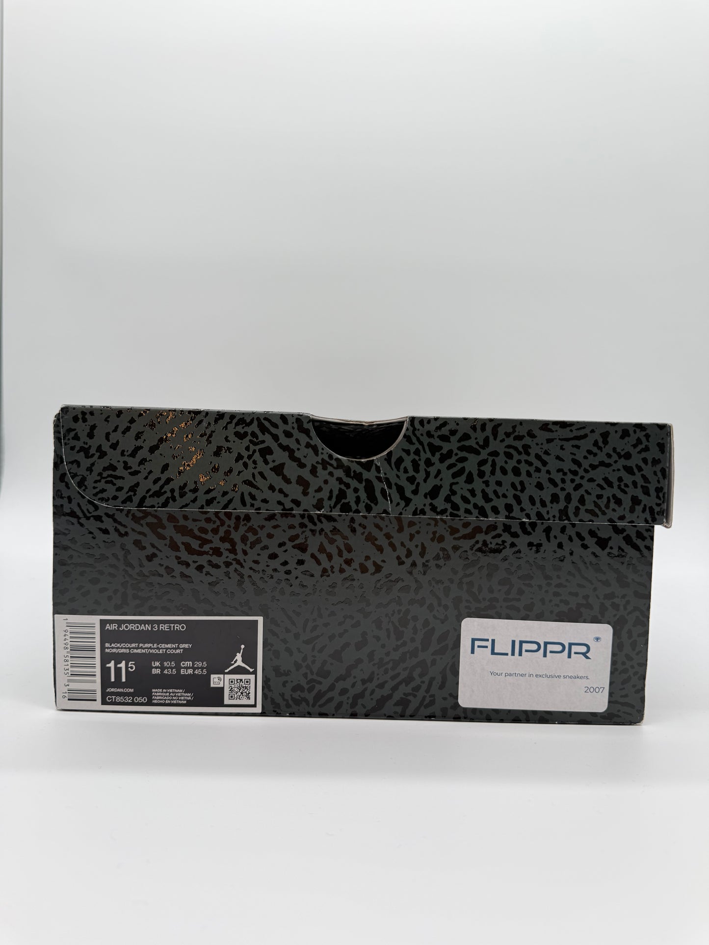 Jordan 3 Retro Black Court Purple