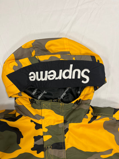 Supreme Hooded Logo Half Zip Pullover Yellow Camo