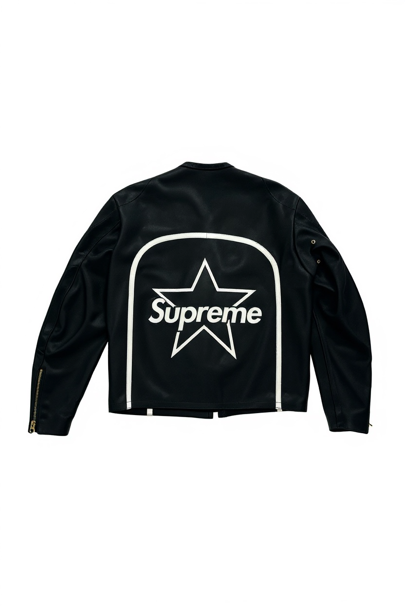 Supreme Vanson Leather Star Jacket Black