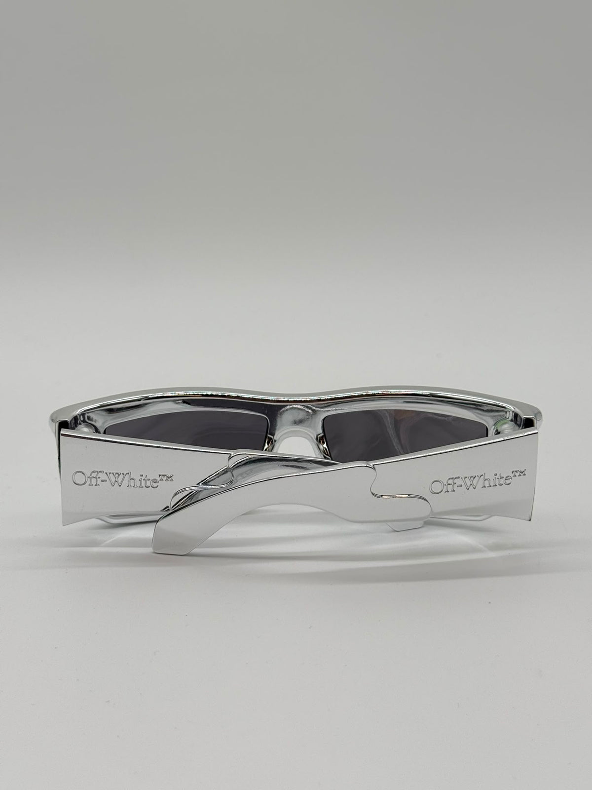 Off-White Vulcanite Silver Sunglasses