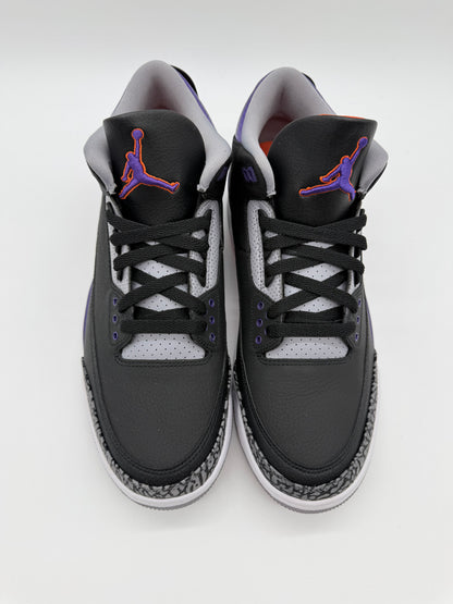 Jordan 3 Retro Black Court Purple
