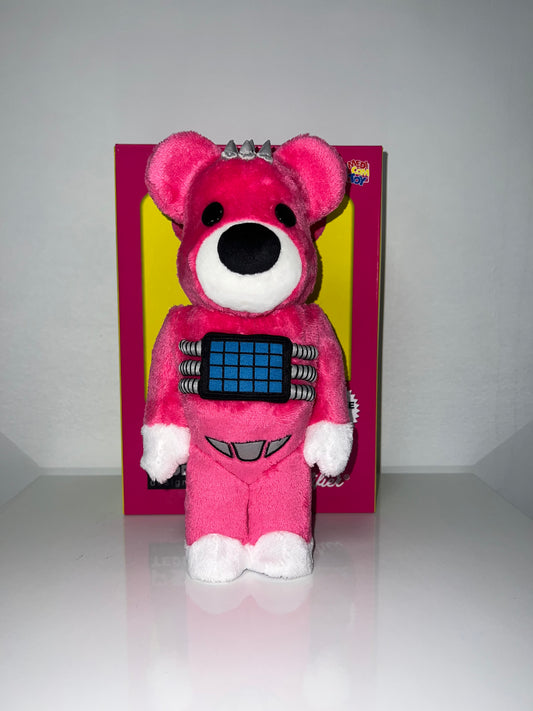 Bearbrick Pink Plush (Spiked Head) – Limited Edition - FLIPPR