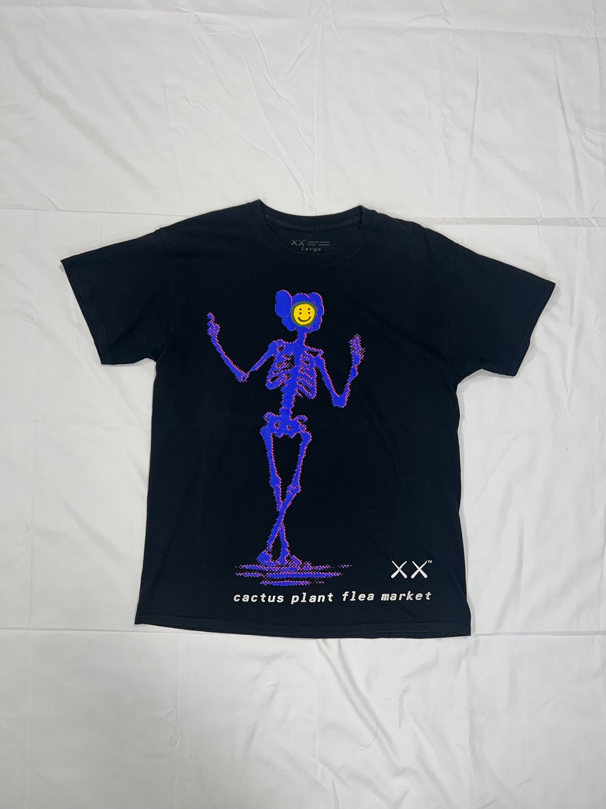 KAWS x Cactus Plant Flea Market T-shirt Black - FLIPPR