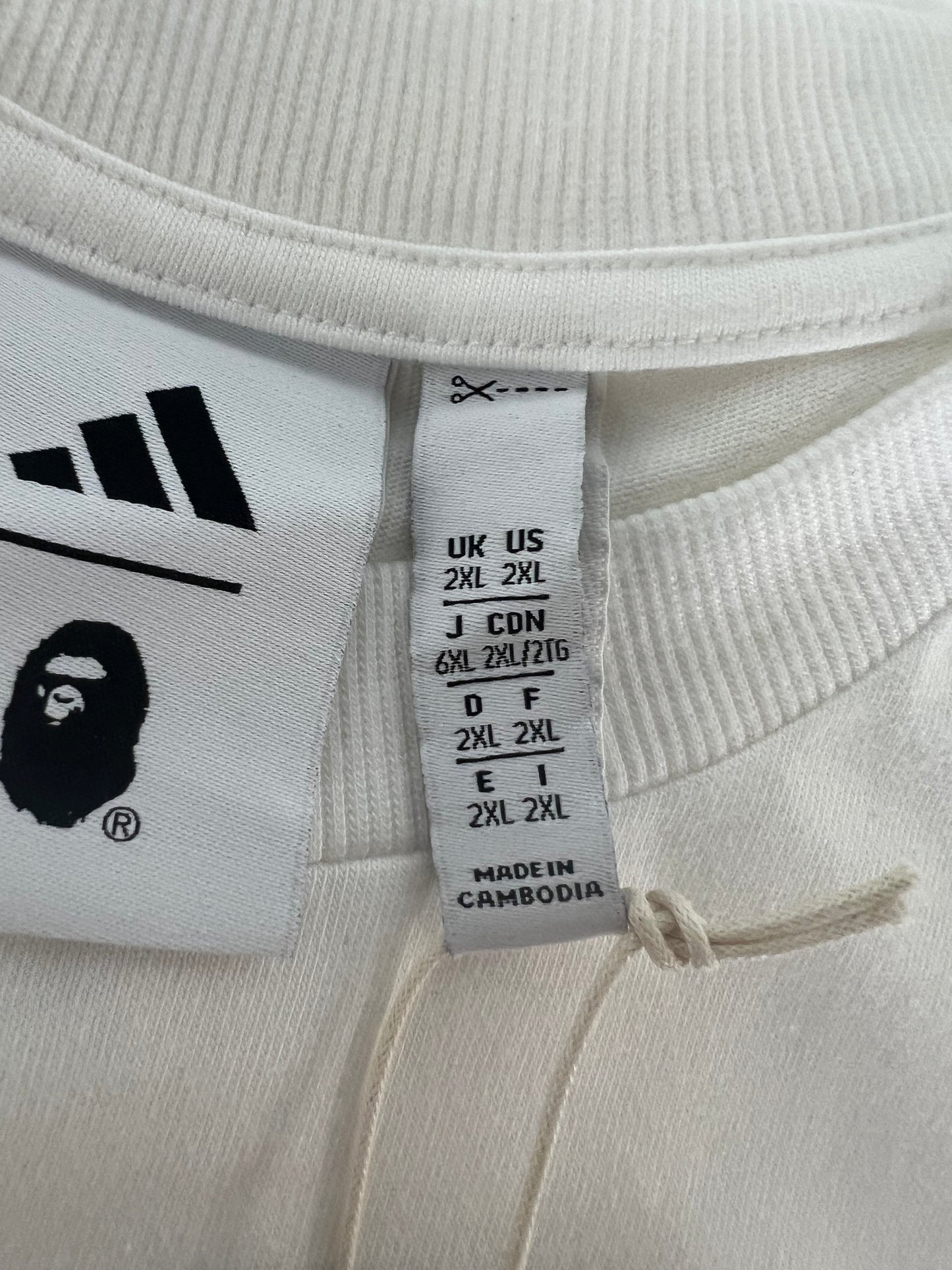 Bape x Adidas t shirtadidas x BAPE SSL Milo Tee White